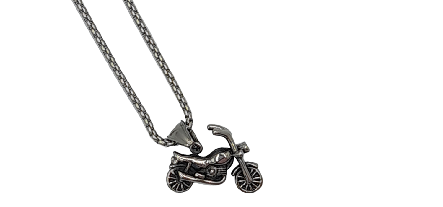 Pendentif moto acier inoxydable 316L
