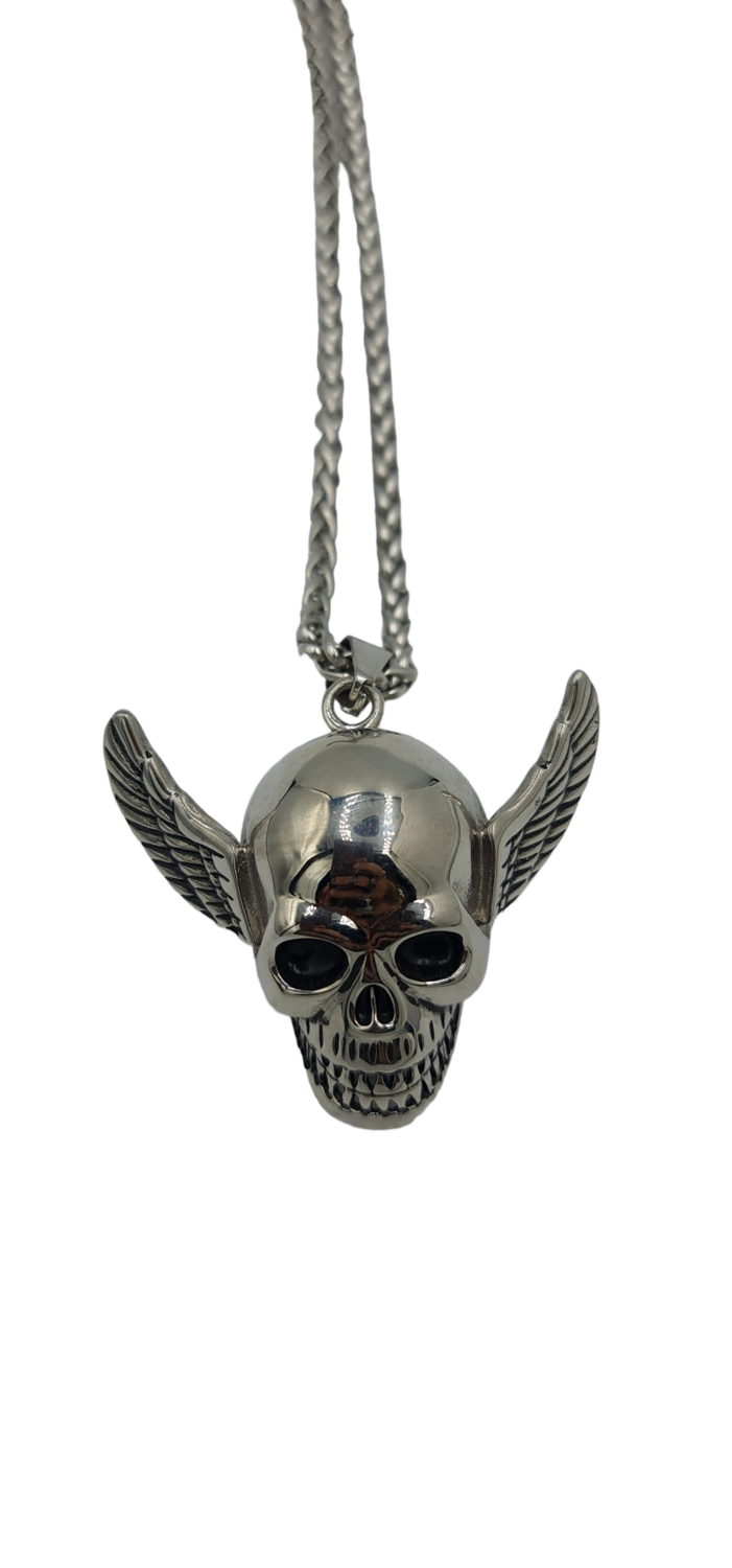 Pendentif tête de mort acier inoxydable 316L