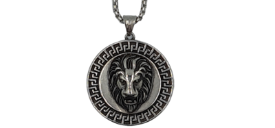 Pendentif tête de lion acier inoxydable 316L