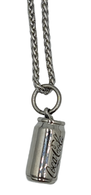 Pendentif canette soda acier inoxydable 316L