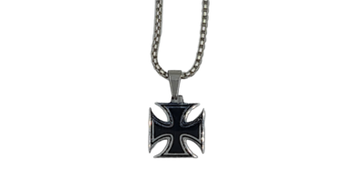 Pendentif croix de malte acier inoxydable 316L