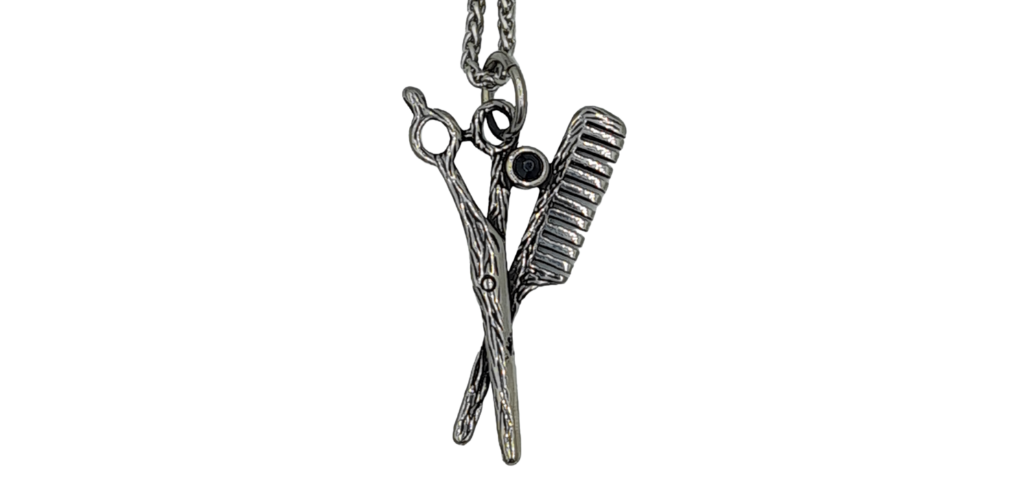 Pendentif coiffeur acier inoxydable 316L