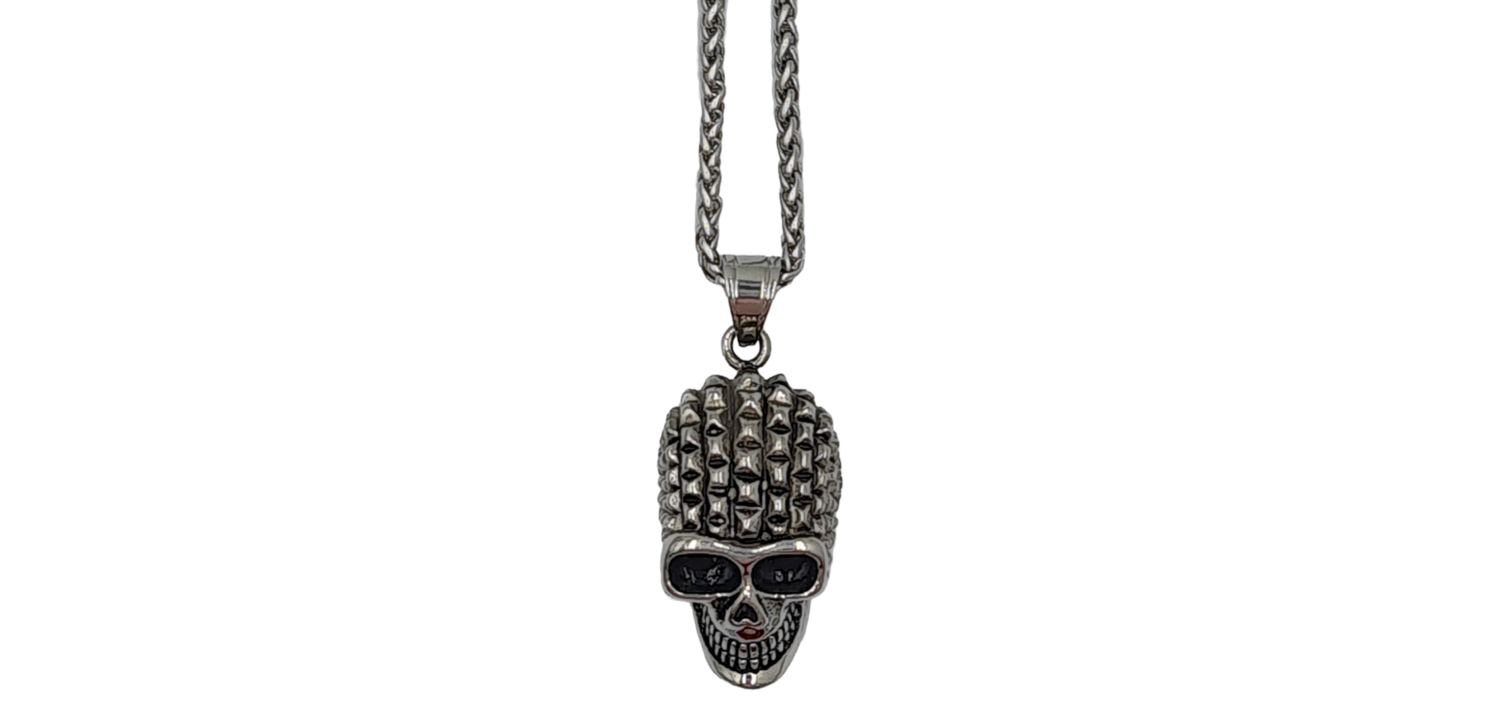 Pendentif tête de mort acier inoxydable 316L