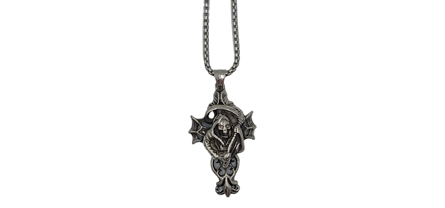 Pendentif la faucheuse acier inoxydable 316L