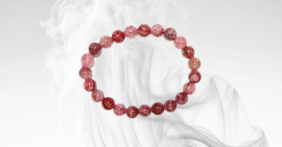 Bracelet pierre naturelle Quartz Fraise