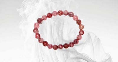 Bracelet pierre naturelle Quartz Fraise