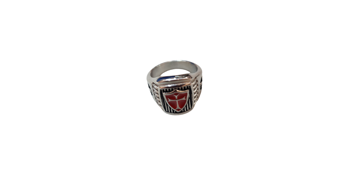 Bague Croix des Templiers Acier inoxydable 316L