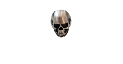 Bague tête de mort Acier inoxydable 316L Brossé