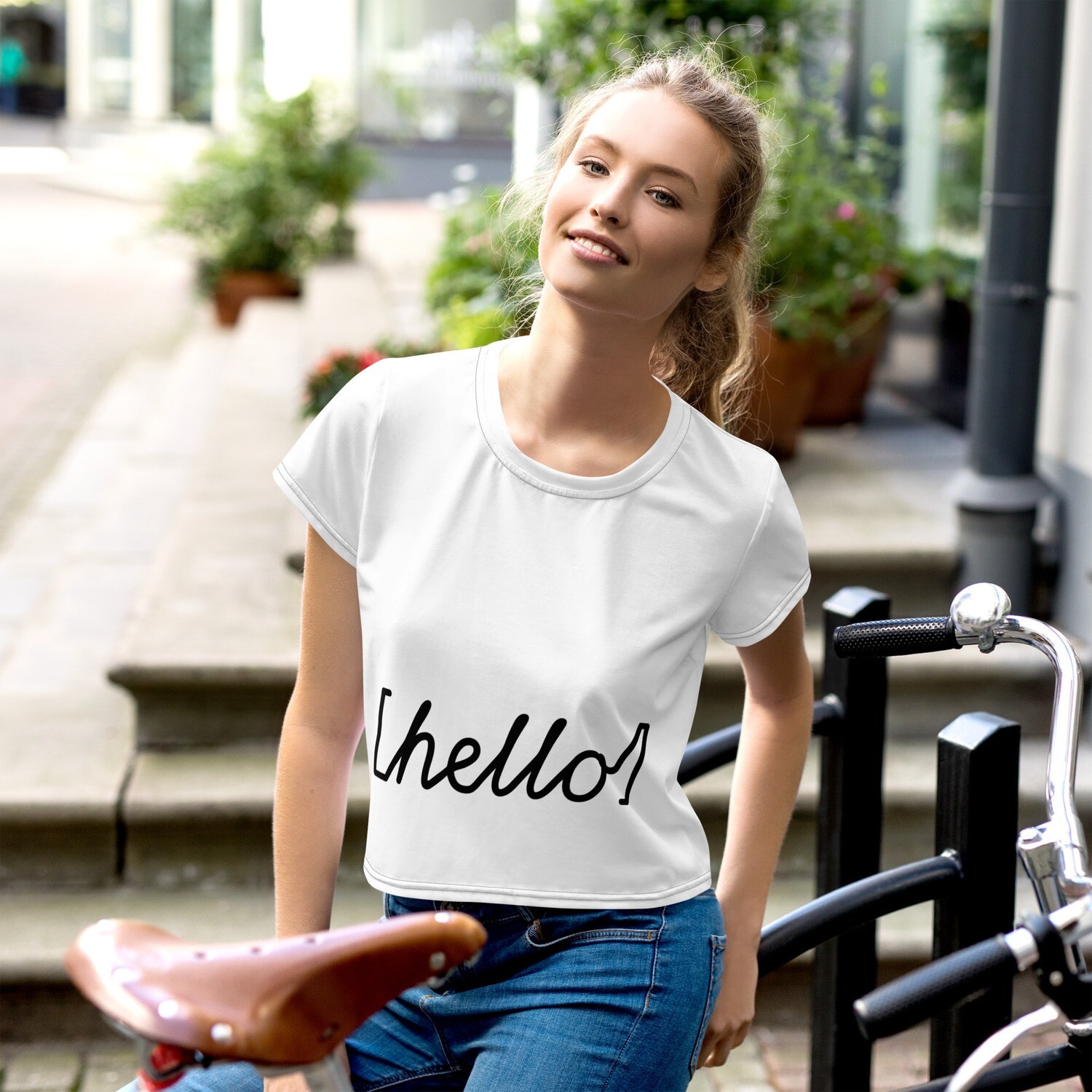 All-Over Print Crop Tee