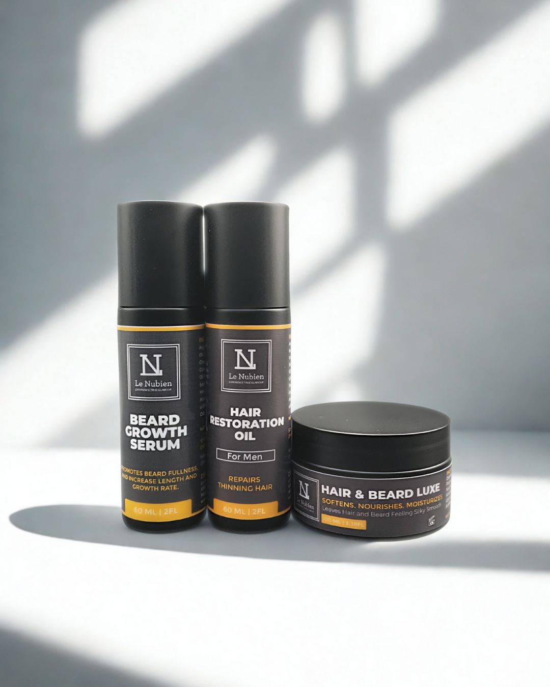 Hair &amp; Beard Care Set – Complete Growth &amp; Grooming Trio