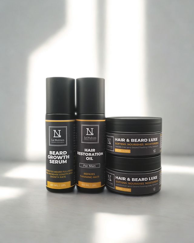 Hair &amp; Beard Care Set – Complete Growth &amp; Grooming Trio