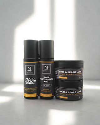 Hair &amp; Beard Care Set – Complete Growth &amp; Grooming Trio