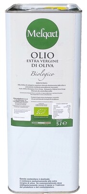 Olio &quot;MELQART&quot;  olio extravergine di oliva - BIOLOGICO - 100% Siciliano 2024-2025 in latta da litri 5