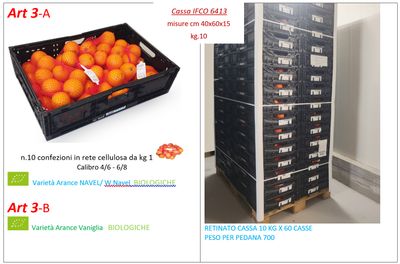 ARANCE IN CASSETTE IFCO SU PALLET