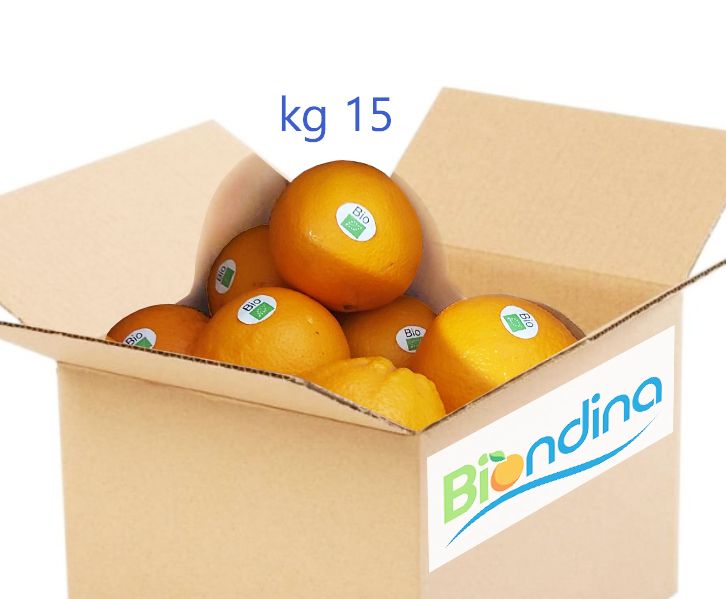 Arance  Biologiche &quot;Biondina&quot; cassetta 15 kg                            &quot;INCLUSA SPEDIZIONE&quot;