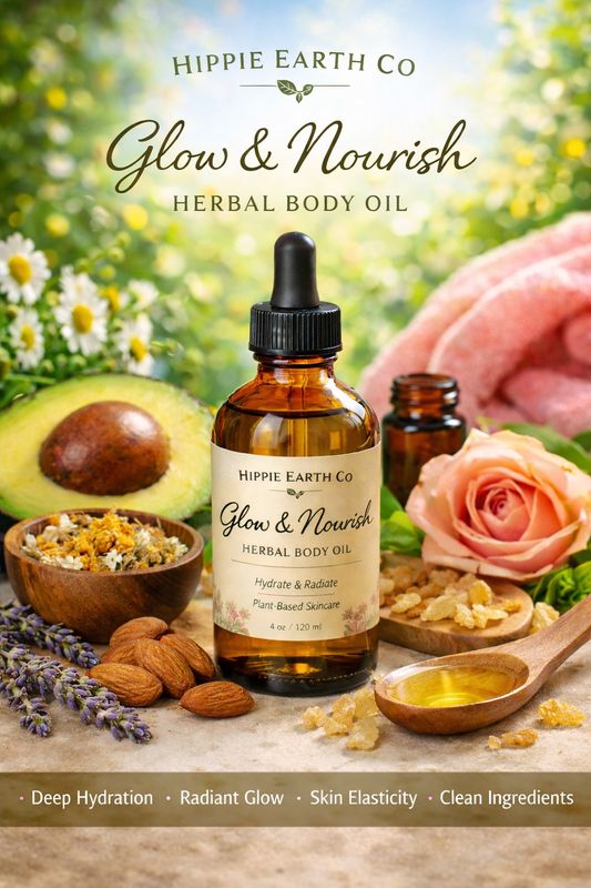 Glow &amp; Nourish Herbal Body Oil 4 oz