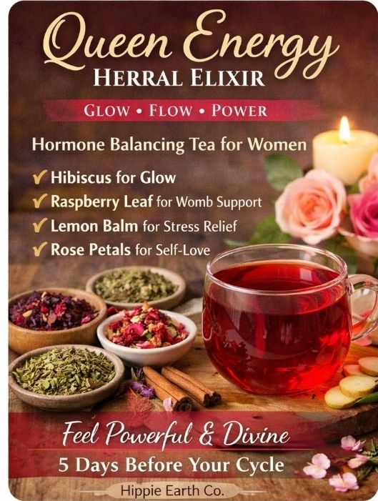 🌿 Queen Energy Herbal Elixir 4 oz Glow • Flow • Power