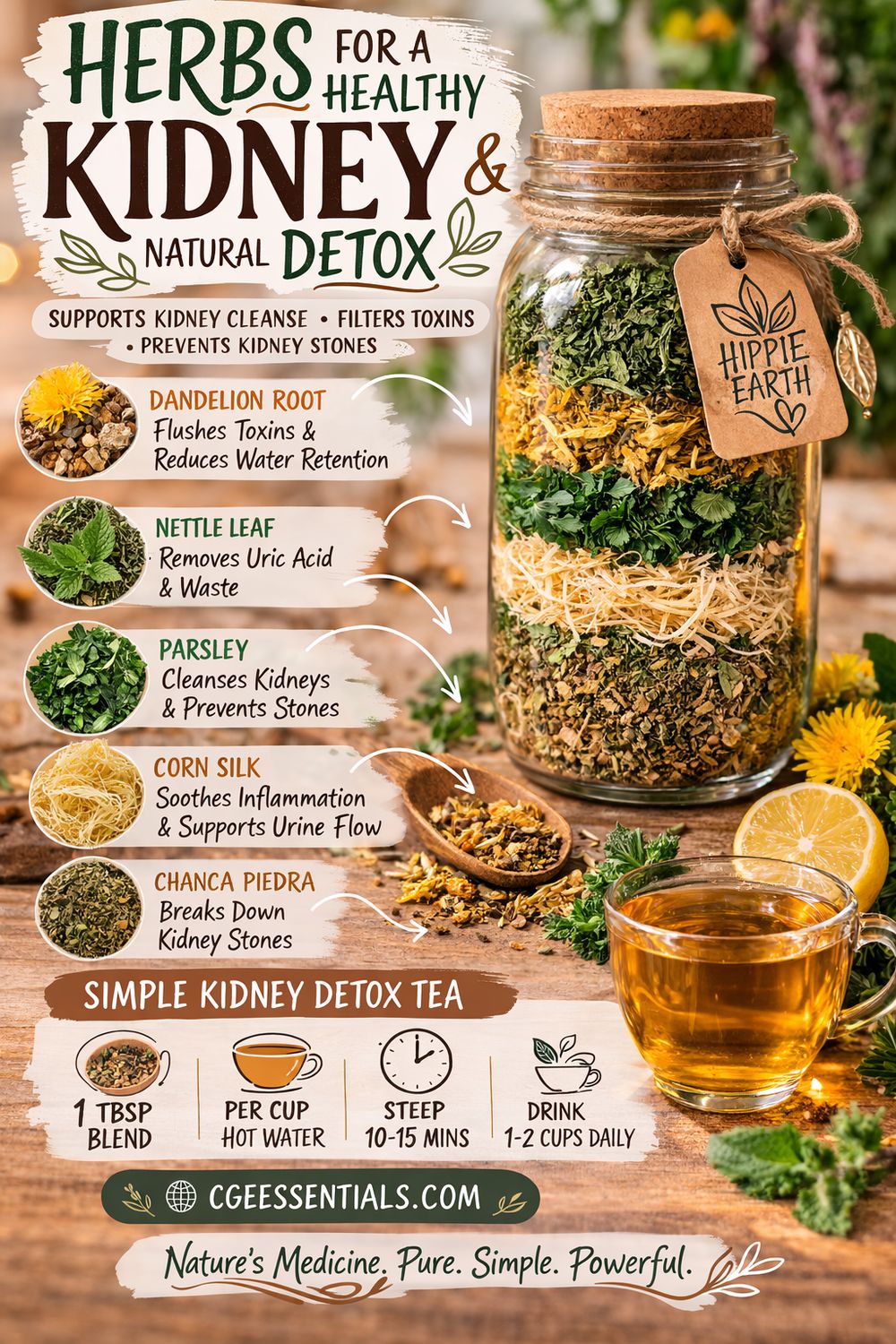 ​🌿 Hippie Earth Kidney Detox Tea 4oz