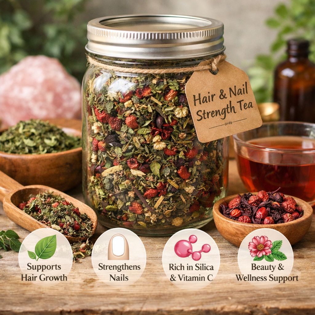 Hair &amp; Nail 💅🏿  Strength Tea Blend 4 oz