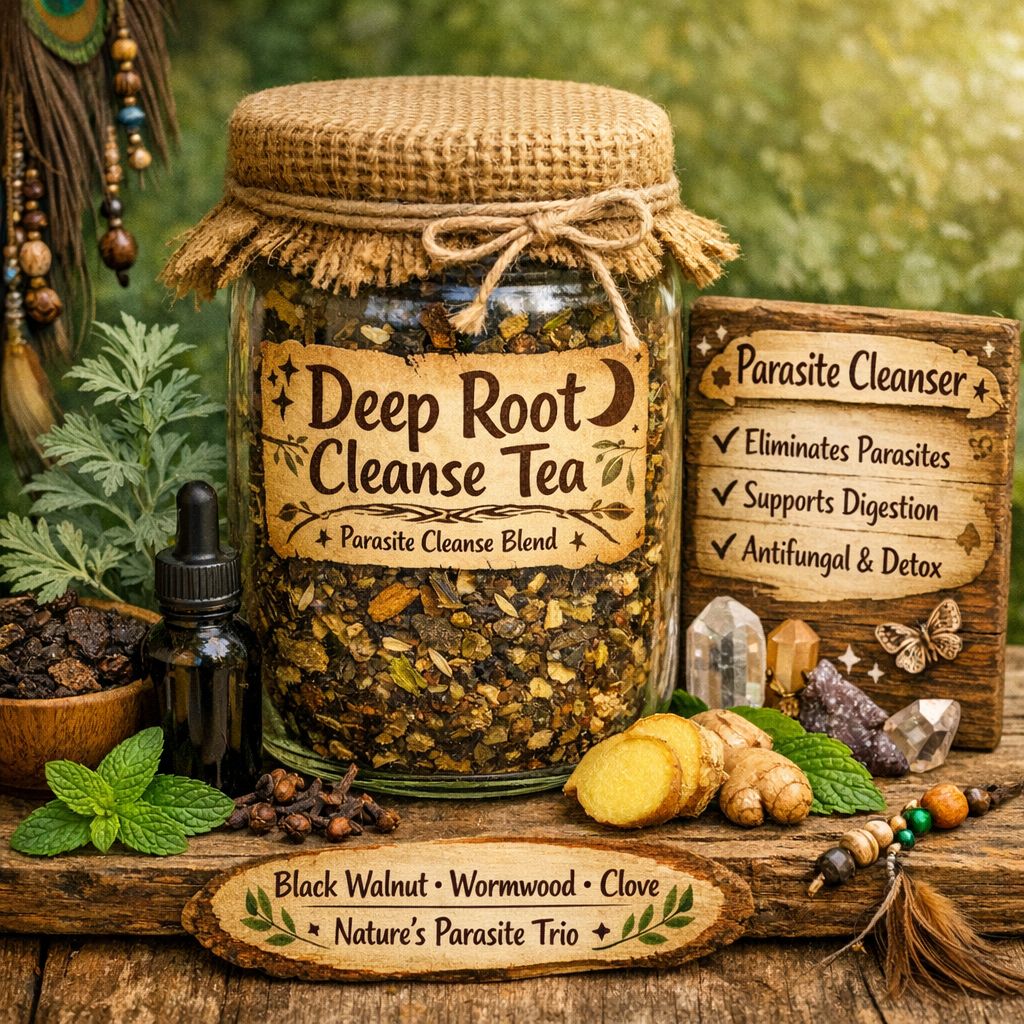 Hippie Earth Deep Root Cleanse Tea-Parasite Cleanse Blend 4 oz