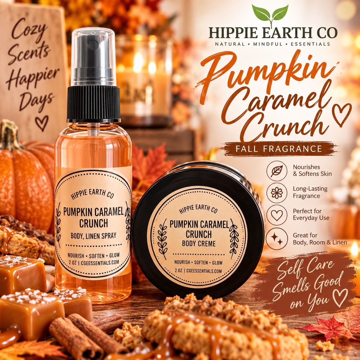 Hippie Earth Co. Body Oil &amp; Body Spray Duo