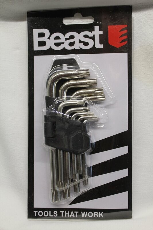 Torx-Schlüssel Winkelschlüssel Cr-V 9-teiliges Set T10 - T50 Sechskantschlüssel Torx-Schlüssel Winkelschlüssel Cr-V 9-teiliges Set T10 - T50 Sechskantschlüssel