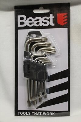 Torx-Schlüssel Winkelschlüssel Cr-V 9-teiliges Set T10 - T50 Sechskantschlüssel Torx-Schlüssel Winkelschlüssel Cr-V 9-teiliges Set T10 - T50 Sechskantschlüssel