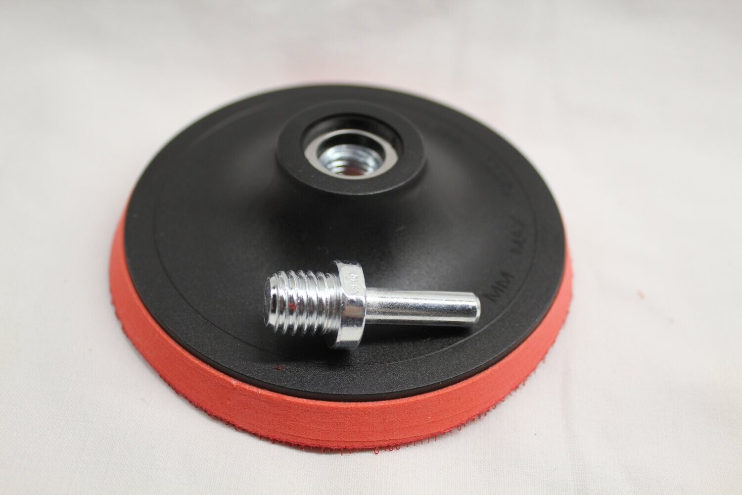 Polierteller 125mm M14 Klett Schleifteller Klettteller Haftteller mit Spanndorn