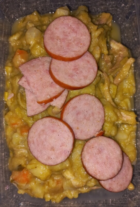 Erwtensoep met rookworst 1pers portie "diepvries"