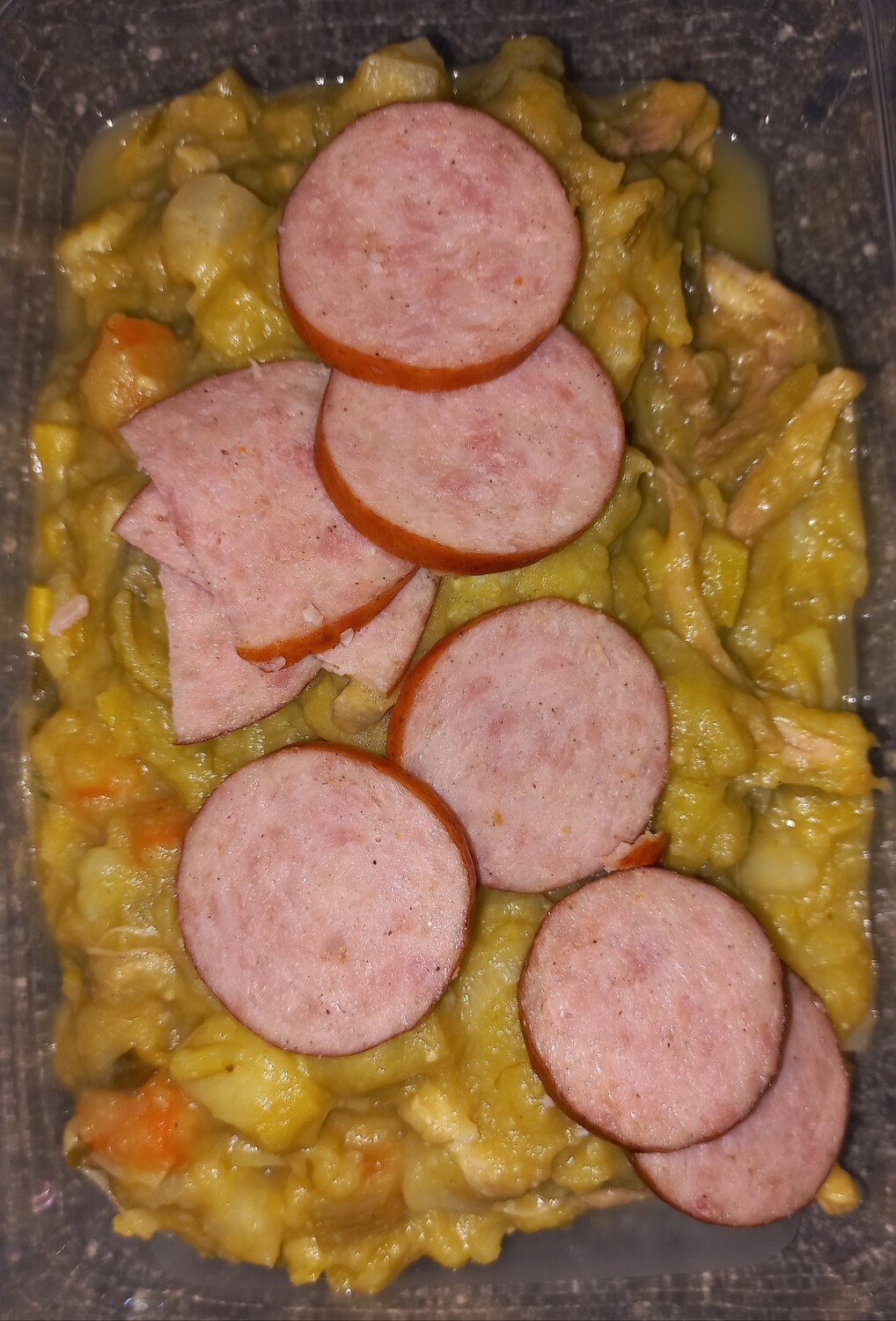 Erwtensoep met rookworst 1pers portie "diepvries"