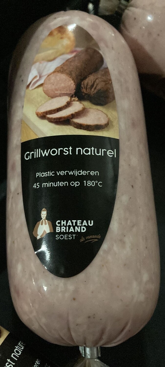 Grillworst Naturel 400gr Om zelf af te bakken