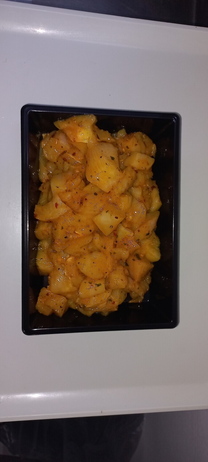 Kipfilet blokjes gemarineerd 100gr