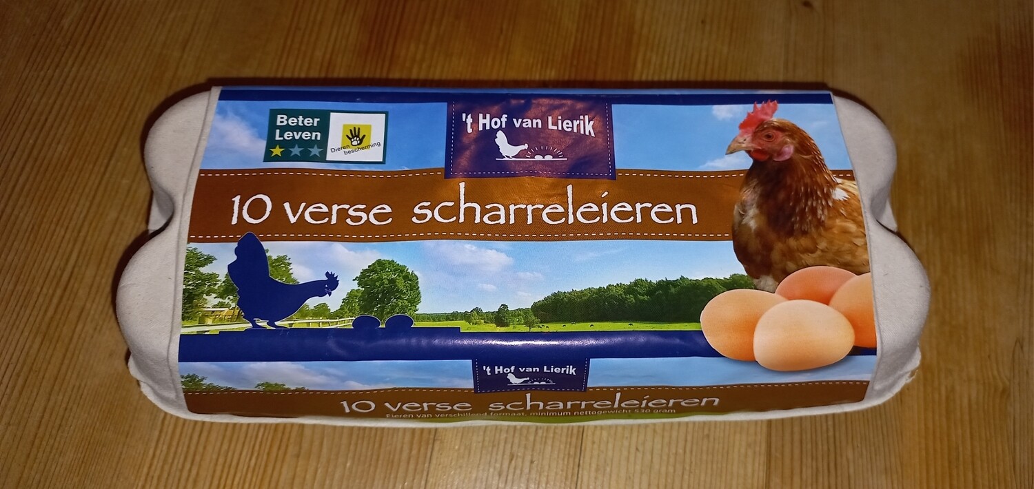 Scharrel eieren bruin 10stuks ongesorteerd