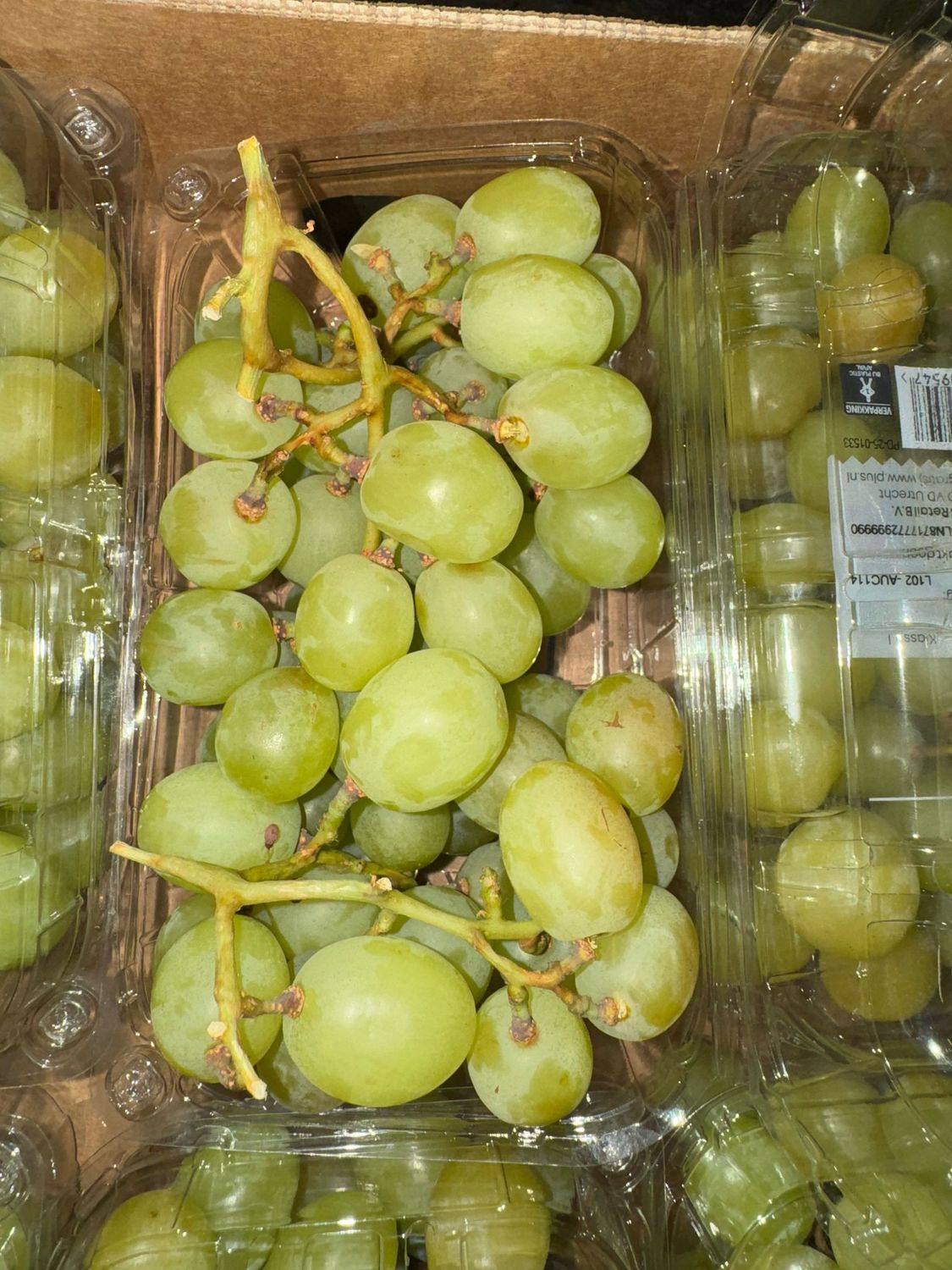 Witte pitloze druiven verpakt 500gr