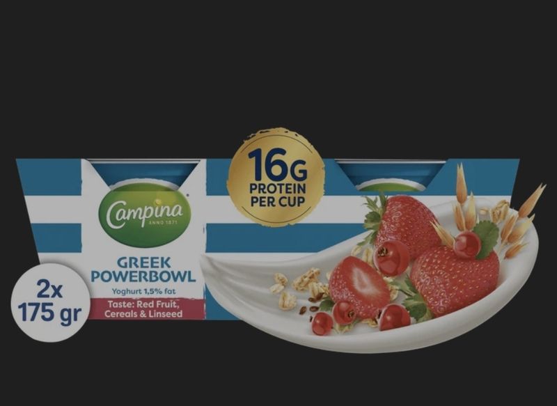 Campina powerbol red fruit 2x175gr Campina powerbol red fruit 2x175gr