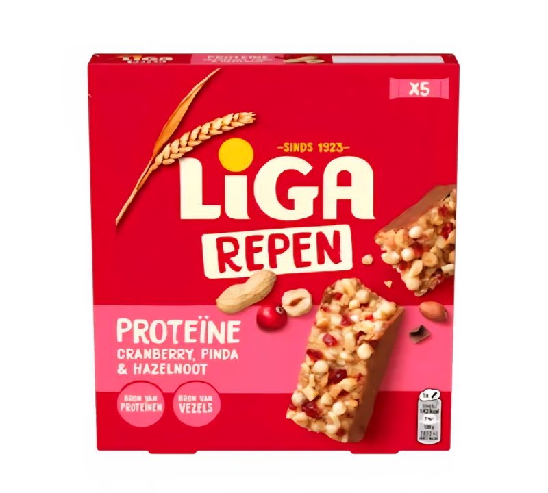 Liga notenreep Cranberry hazelnoot en pinda tht30/11 Liga notenreep Cranberry hazelnoot en pinda tht30/11