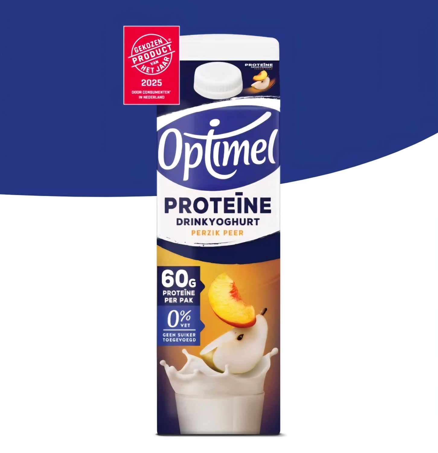 Optimel drinkyoghurt peer/perzik 1liter tht19/10
