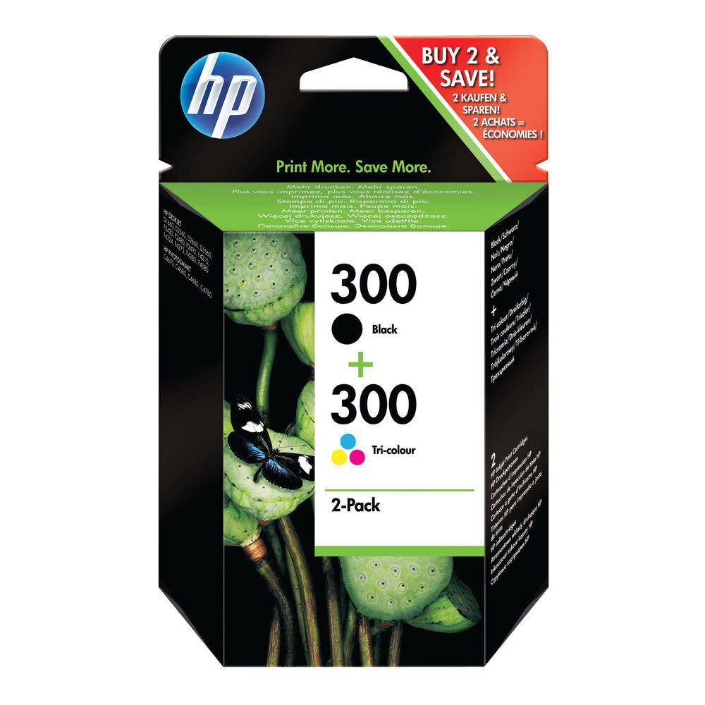 HP 300 Inkjet Cartridges Twin Pack Black/Tri-color