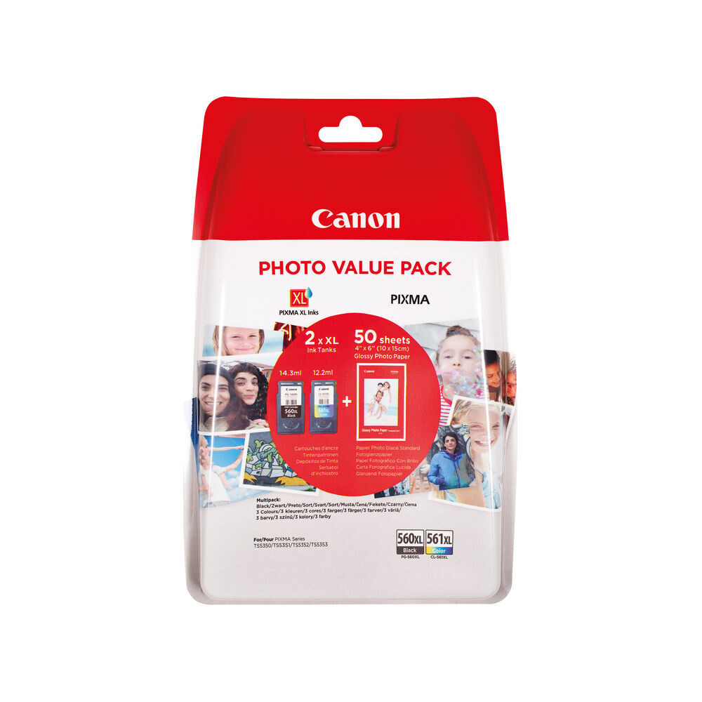 Canon PG-560XL/CL-561XL Multipack Inkjet Cartridges