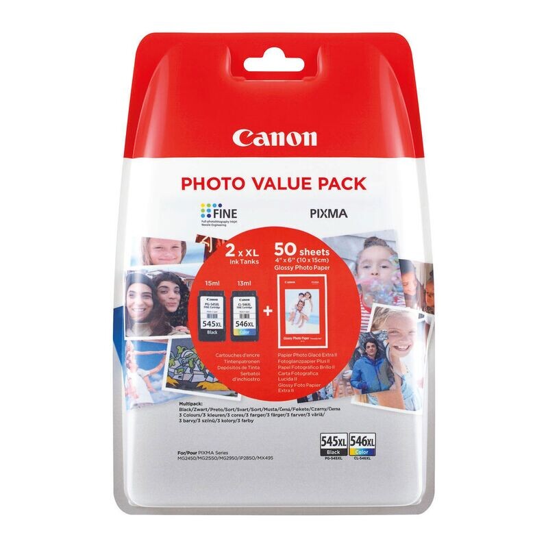Canon PG-545XL/CL-546XL Multipack Inkjet Cartridges