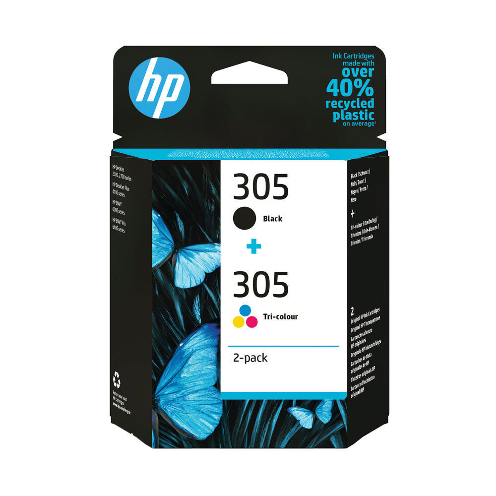 HP 305 Ink Cartridge Twin Pack Black/Tri-Color