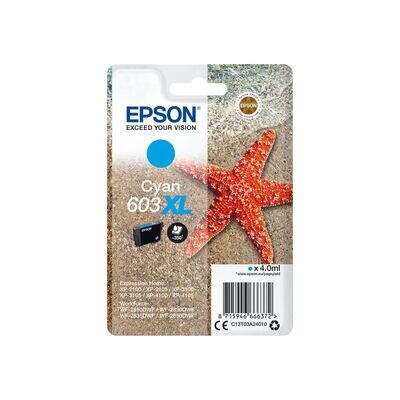 Epson 603XL Ink Cartridge High Yield Starfish Cyan