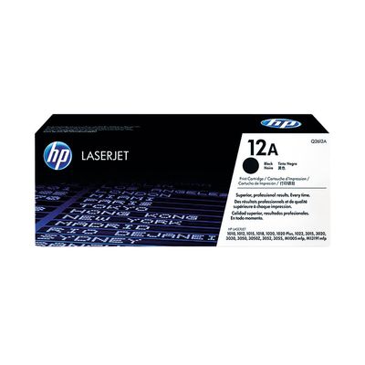HP 12A LaserJet Toner Cartridge Black (Q2612A) HP 12A LaserJet Toner Cartridge Black (Q2612A)