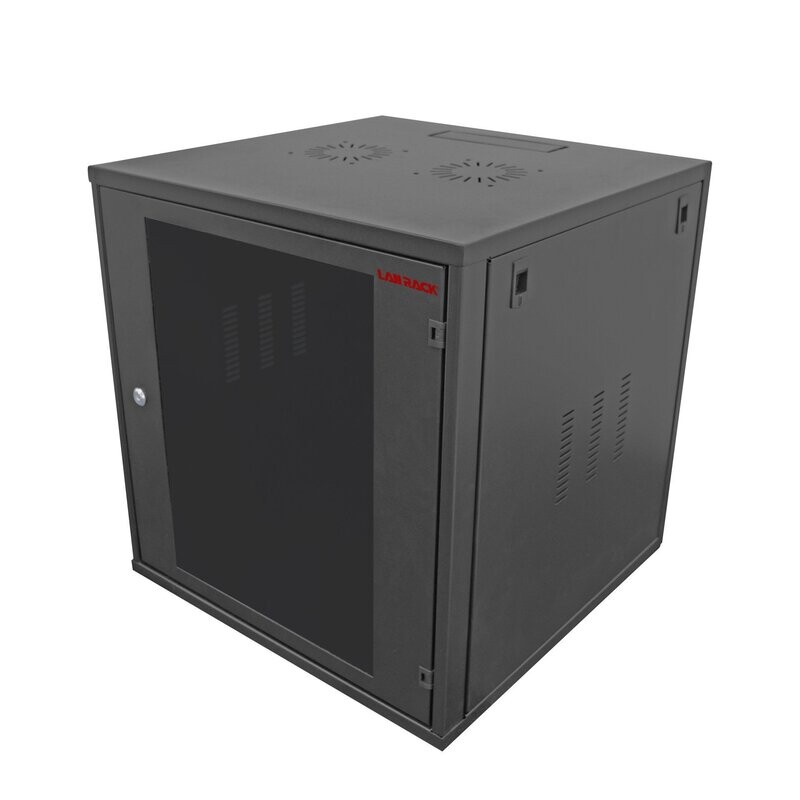 Rack de parede monobloco padrão 19” 12U X 550 MM