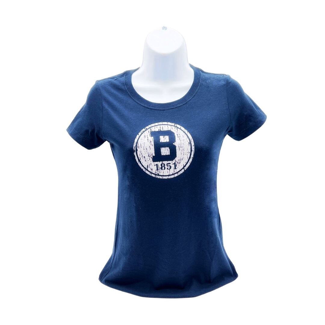 Ladies Navy B 1851 tshirt, Size: 2X-Large