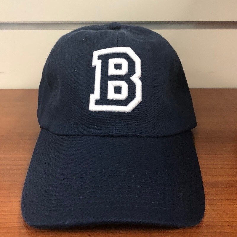 Navy hat with white B - adjustable
