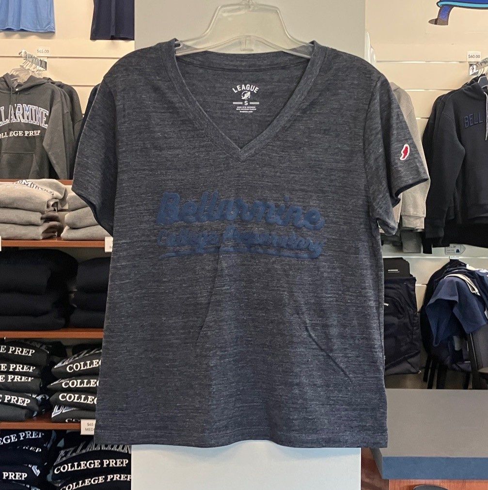 League Ladies Intramural BF V-Tee, Colour: Htr Blue, Size: Small