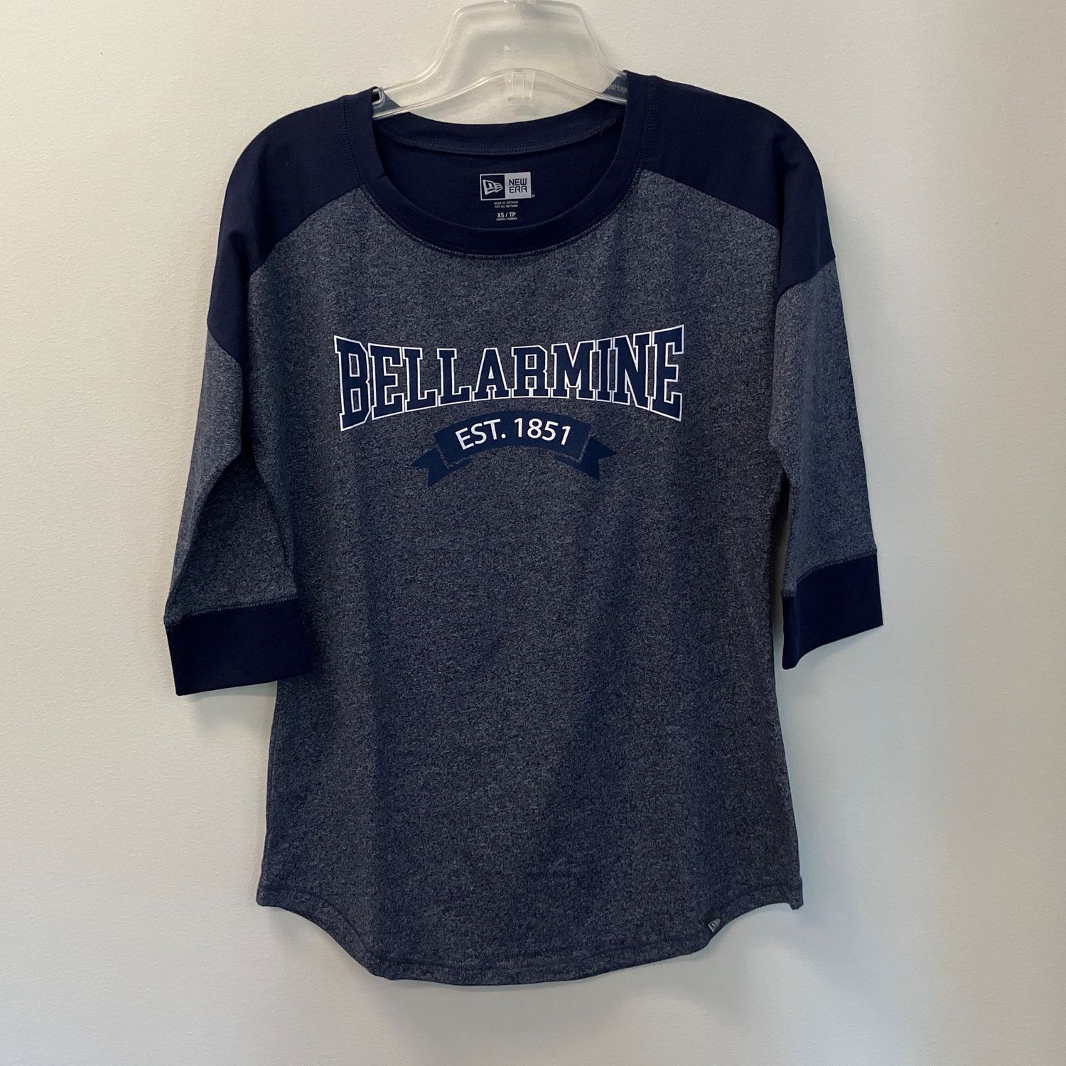 Ladies Heritage Blend 3/4-Sleeve Hthr/Navy, Size: X-Small