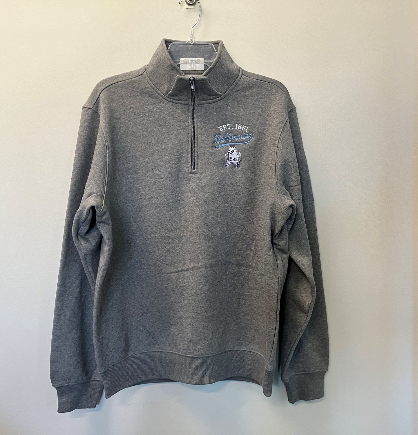 Grey 1/4 Zip, Colour: Med Grey, Size: Small