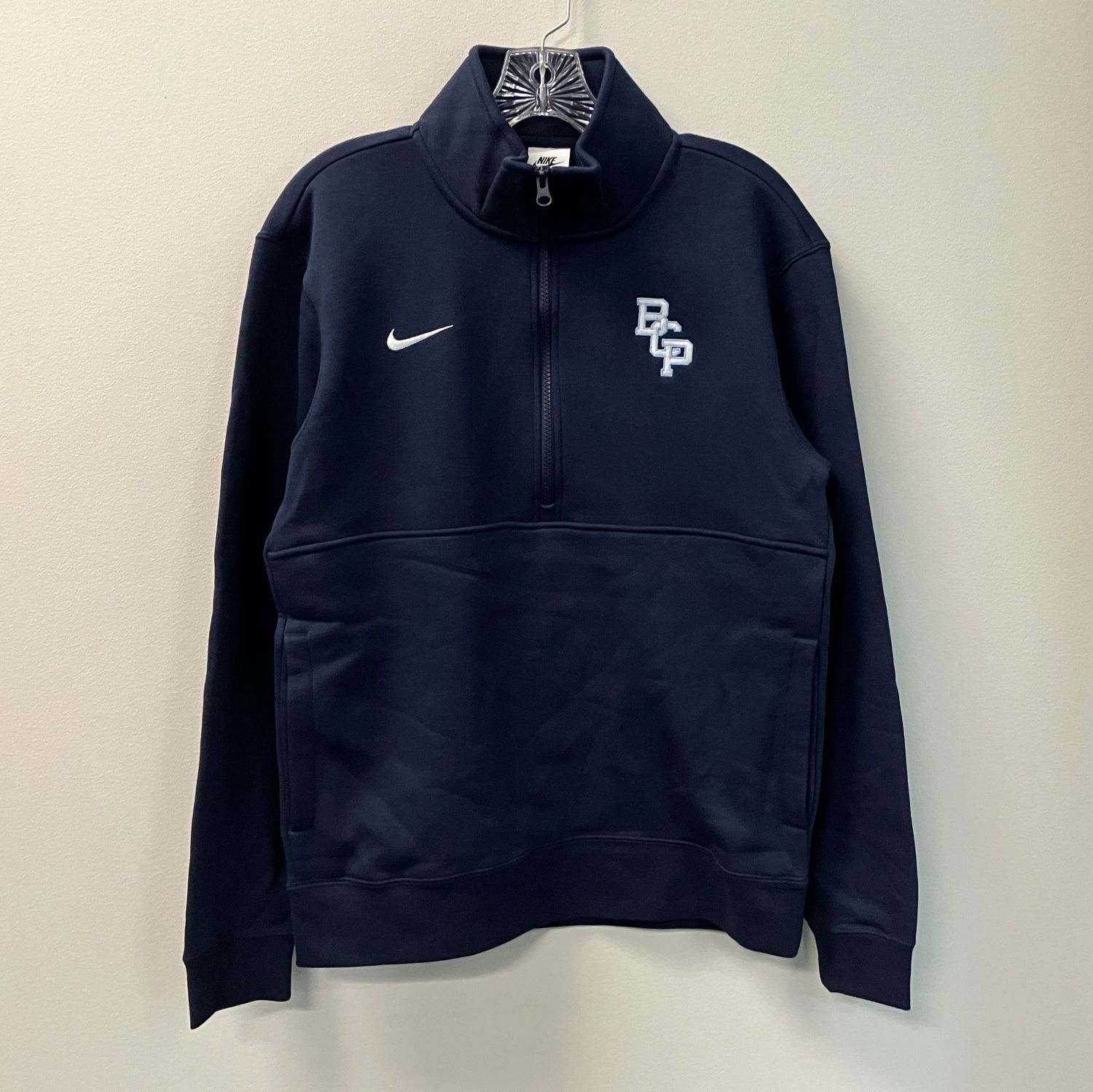 Nike Navy Fleece 1/2 Zip w/BCP, Size: Small